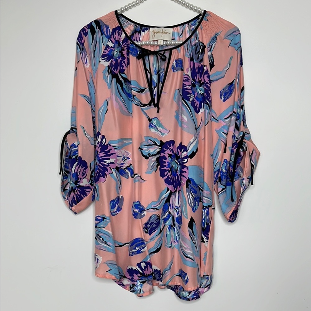 YUMI KIM ~ SILK FLORAL PRINT BLOUSE ~ SIZE SMALL